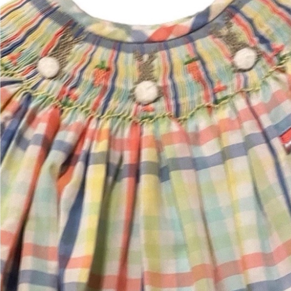 Castles and Crowns Smocked Bunny Bubble NWT 9M - Picture 2 of 2
